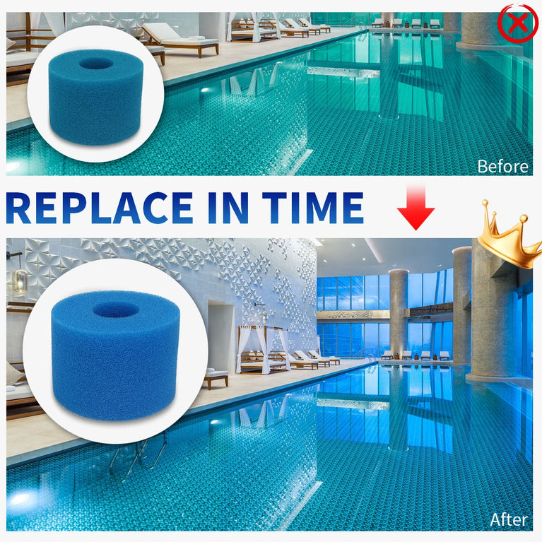 Reusable Pool Filter Sponge | Washable Foam Cartridge Replacement for Intex S1
