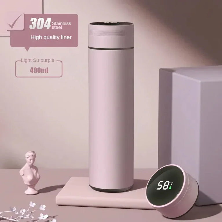 500ml Smart Stainless Steel Insulated Water Bottle with Display