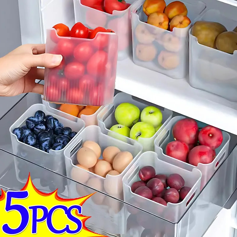 Refrigerator Storage Boxes Fresh Food Organizer Kitchen Container Set