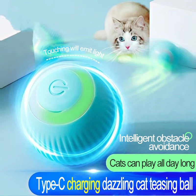 New Interactive Cat Ball Automatic Indoor Electric Roll Silicone Pet Toy MWJ01