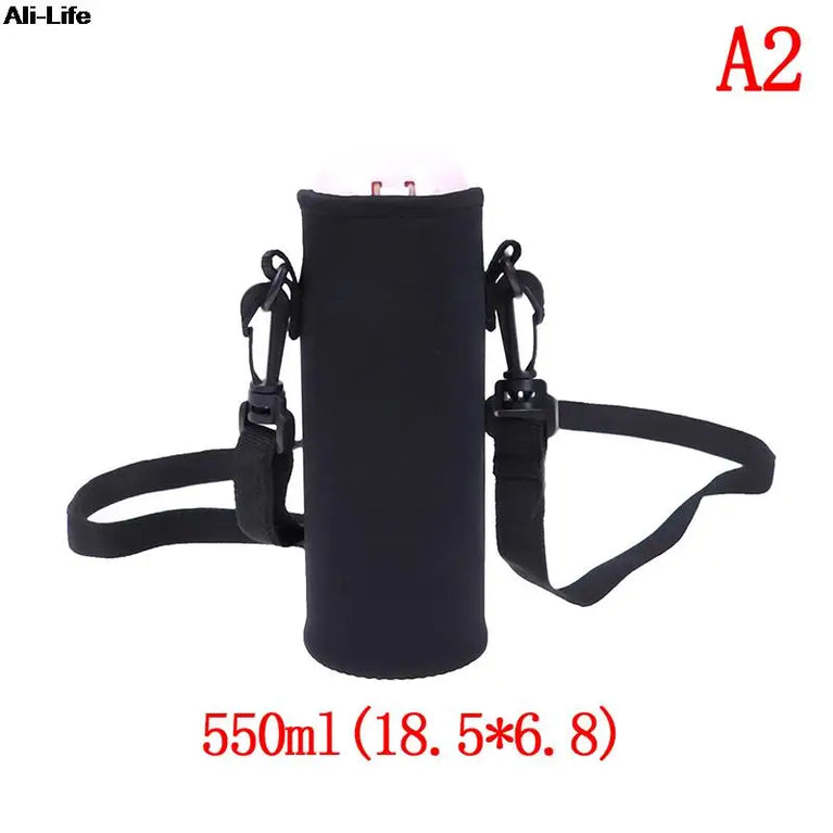 1000ML Neoprene Water Bottle Carrier Bag With Shoulder Strap Insulated Bottle Cover Pouch Holder Travel Outdoor Sport Sleeve