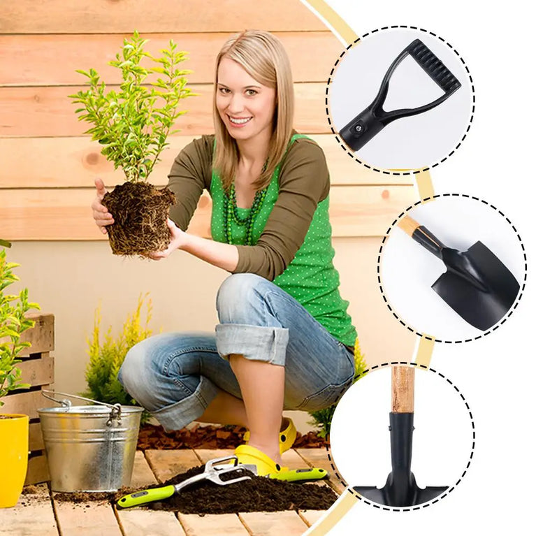 Heavy Duty Steel Garden Digging Shovel for Soil and Planting Work