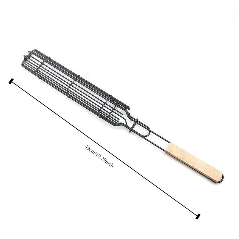 Mini Barbecue Hot Dog Cage | Stainless Steel Non-Stick Grill Basket