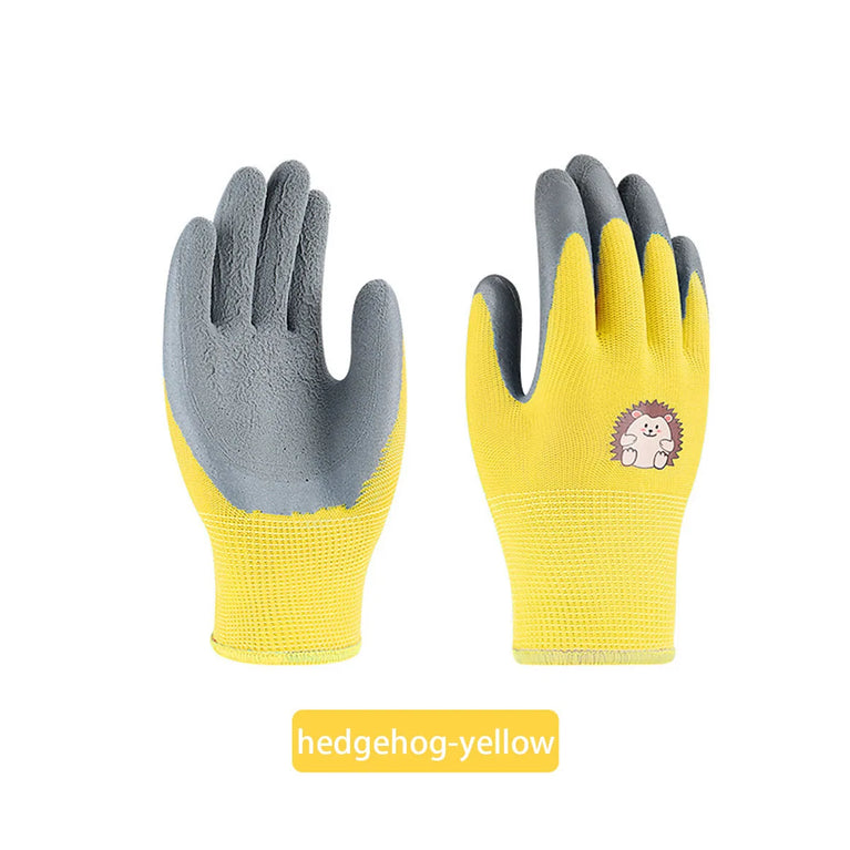 Kids Waterproof Wear Resistant Gardening Gloves Stab Proof Latex