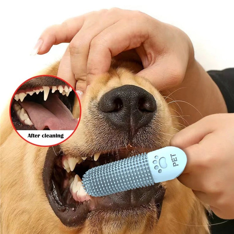 360° Silicone Finger Toothbrush | Durable Pet Dental Brush