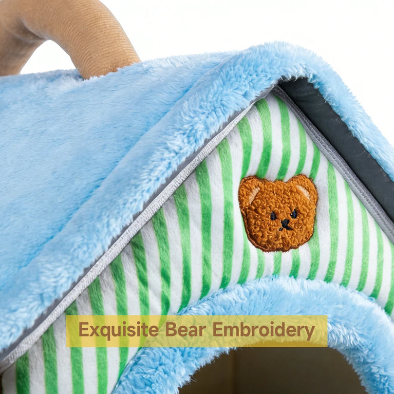 Foldable Removable Washable Pet House Cave Sofa Cat Bed for Small Pets