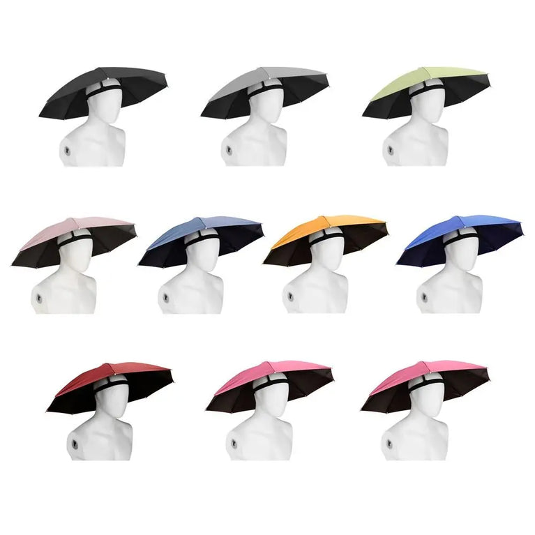 Foldable Head Umbrella Hat | Hands-Free Sun & Rain Protection