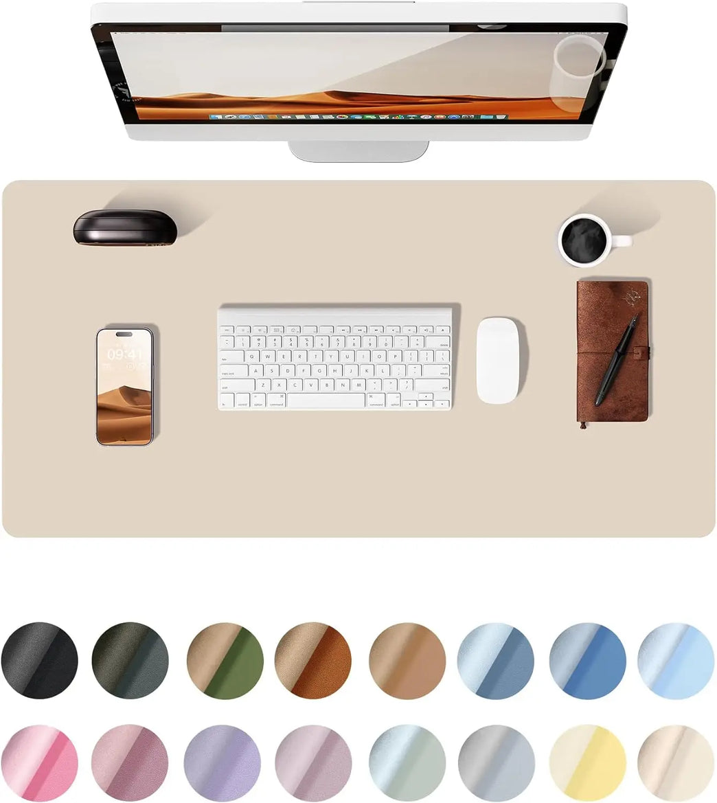 Professional Leather Desk Pad | Large Non-Slip Mouse Pad & Desk Protector