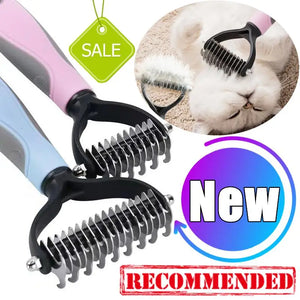 Professional Pet Cat Hair Removal Comb Brush Shedding Trimmer Tool