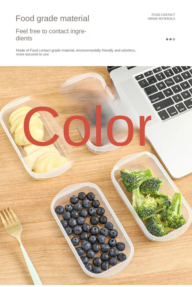 Refrigerator Food Storage Containers Sealed Box Kitchen Freezer Seal Bin Vegetable Fruit Meat Fresh Box Organizer