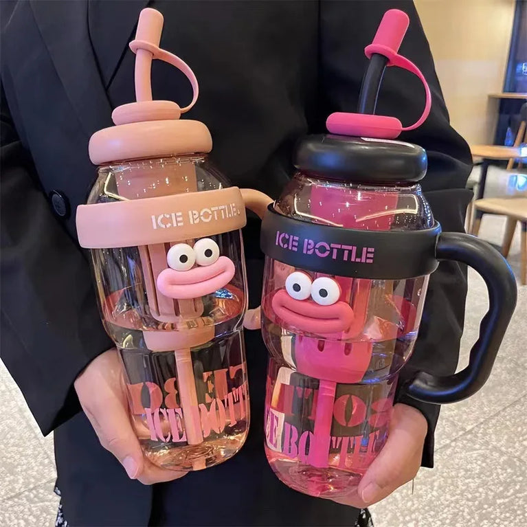 Cute Large Capacity Waterbottle With Straw Leak Proof Tumbler
