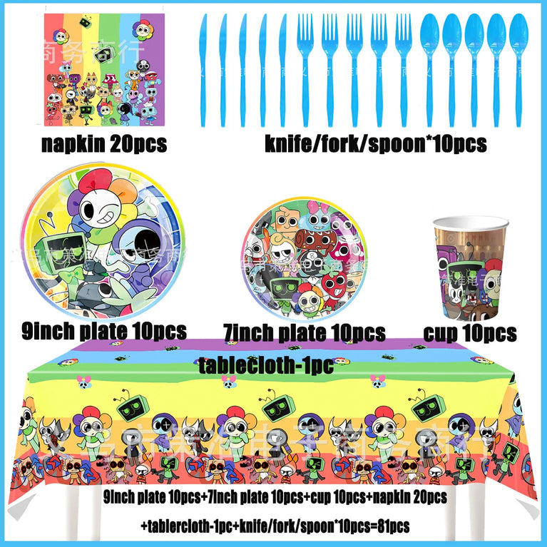 Dandy’s World Theme Party Collection | Comprehensive Event Decor & Tableware