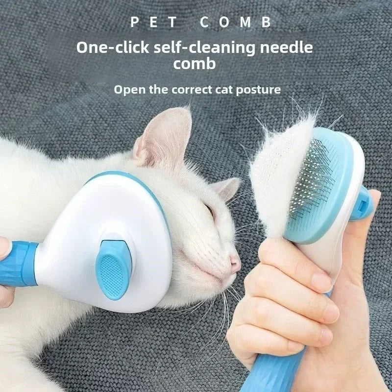Stainless Steel Pet Hair Remover Brush Professional Deshedding Grooming Tool