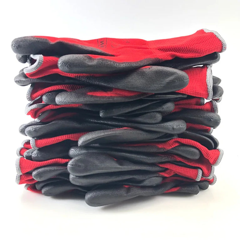 PU Coated Nylon Gardening Gloves Breathable Safety Work Gloves
