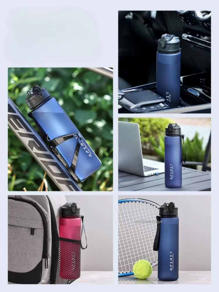 750ml Motivational Leakproof Water Bottle with Straw Large Gym Capacity