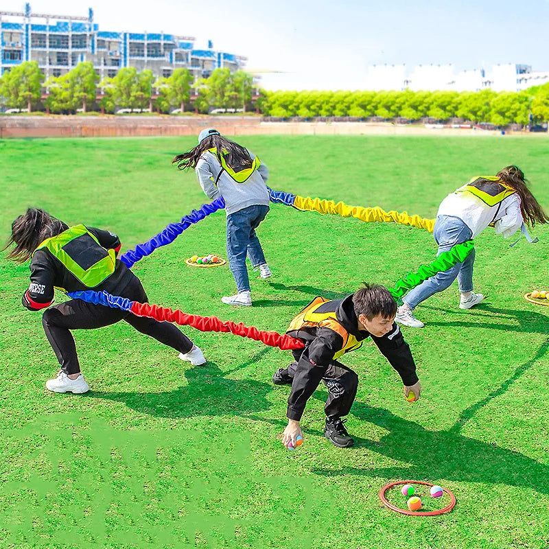 Rainbow Pull Rope | Outdoor Team Cooperation Elastic Loop
