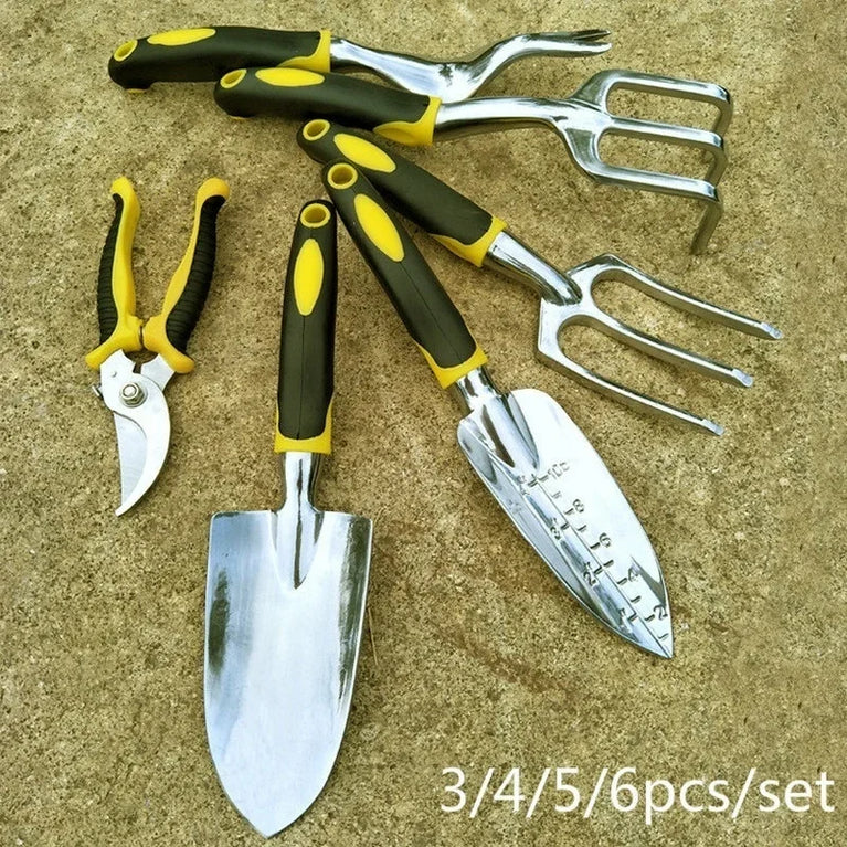 4/5PCS Garden Tool Set Shovel Trowel Rake Fork Weed Puller Planting Kit