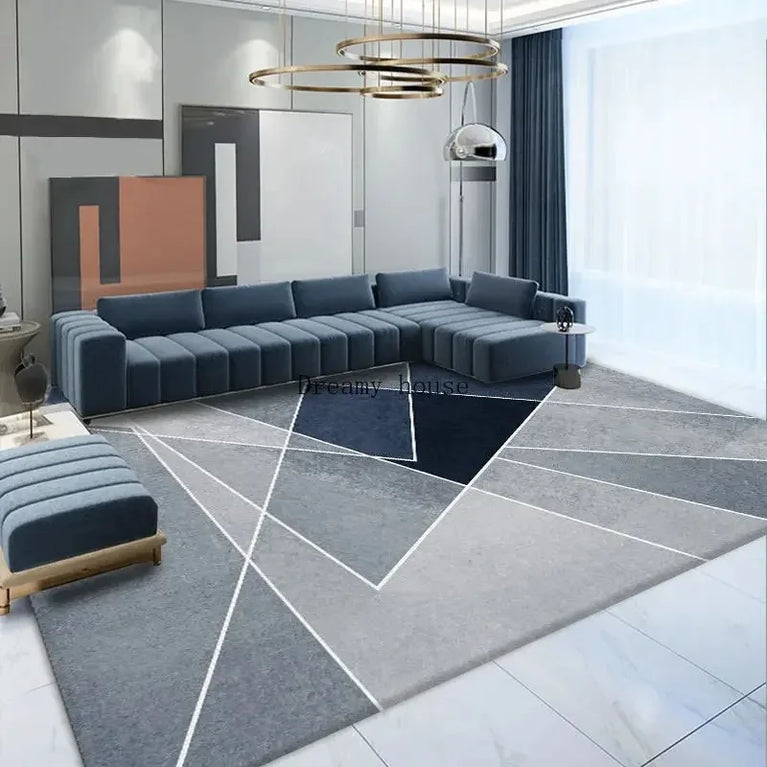 Modern Geometric Non-Slip Washable Area Rugs for Home Spaces