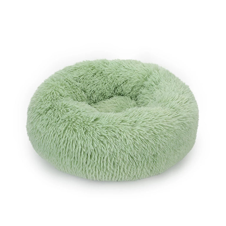 Donut Dog Bed Plush Basket Fluffy Medium Small Washable Warm Round Puppy Bed Mat
