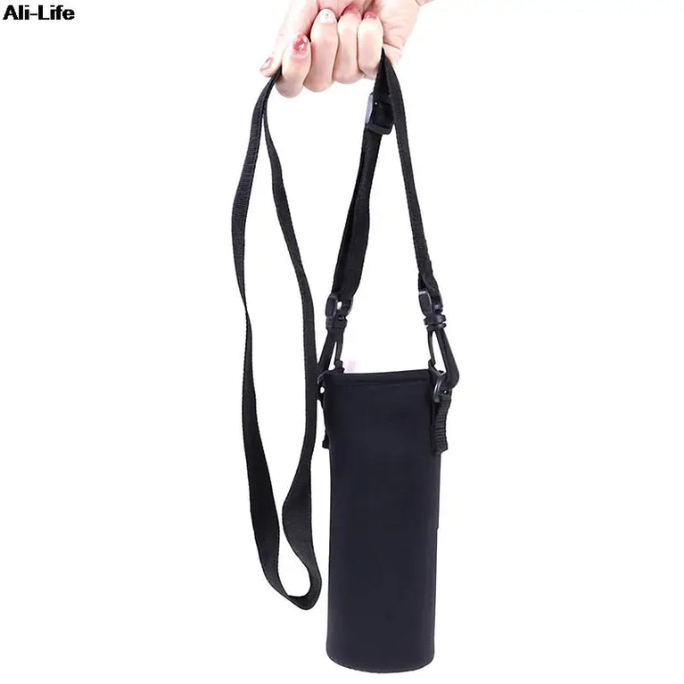 1000ML Neoprene Water Bottle Carrier Bag With Shoulder Strap Insulated Bottle Cover Pouch Holder Travel Outdoor Sport Sleeve