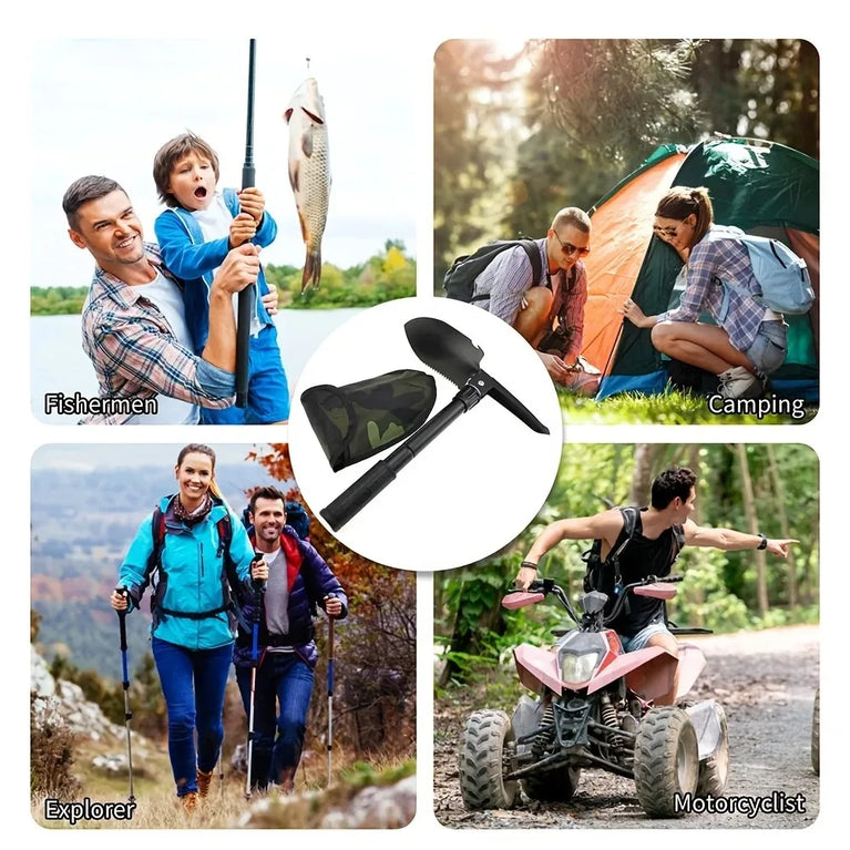 Multifunctional Folding Shovel for Camping Garden and Outdoor Use