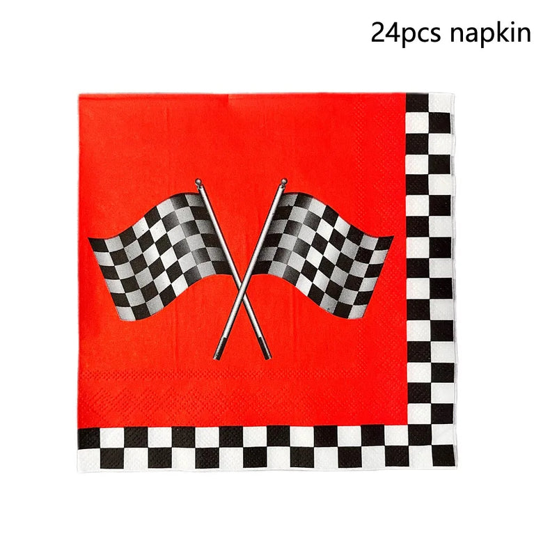 Racing Car Birthday Party Tableware Set Plates Napkins Kids Theme