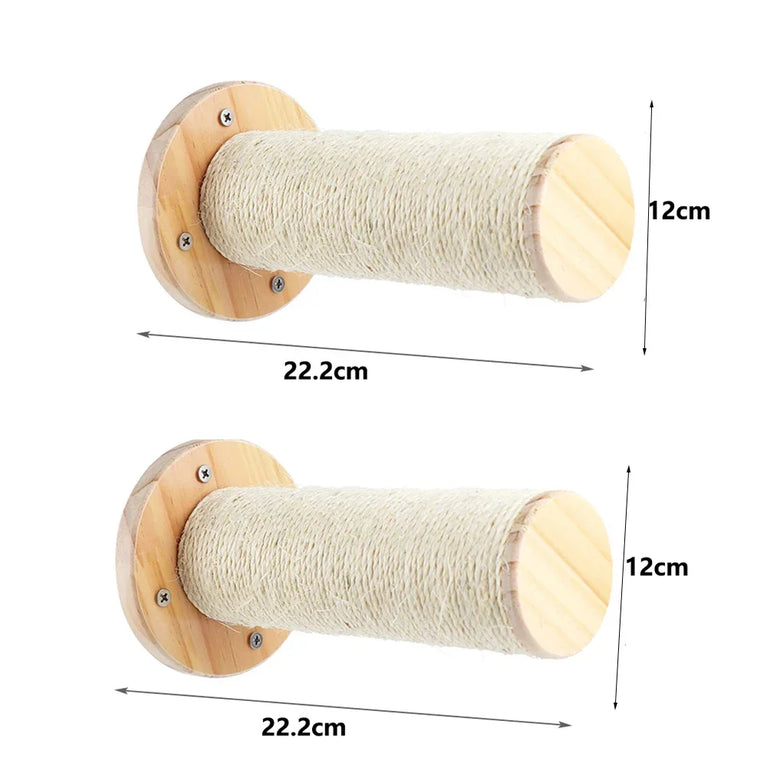 Wall-Mounted Cat Hammock & Climbing Set | Space-Saving Wood Furniture