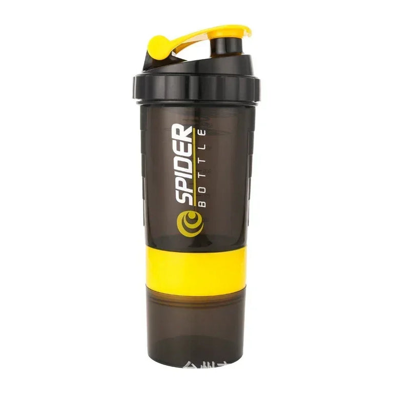 550ML 3 Layer Shaker Protein Mixing Waterbottle Fitness Gym Sports Cup