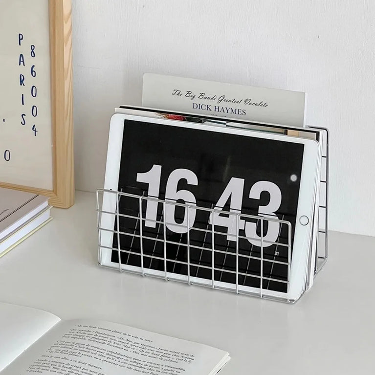 Ins Minimalist Iron Desktop Storage Rack Organizer Bookshelf