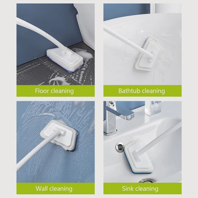 Multi-Functional Bathroom Wall & Floor Brush | Long-Handle Ergonomic Scrubber