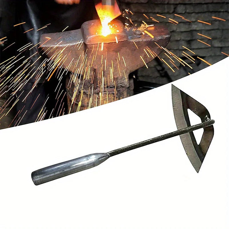 Premium All Steel Hardened Hollow Garden Hoe Hand Weeding Rake Tool