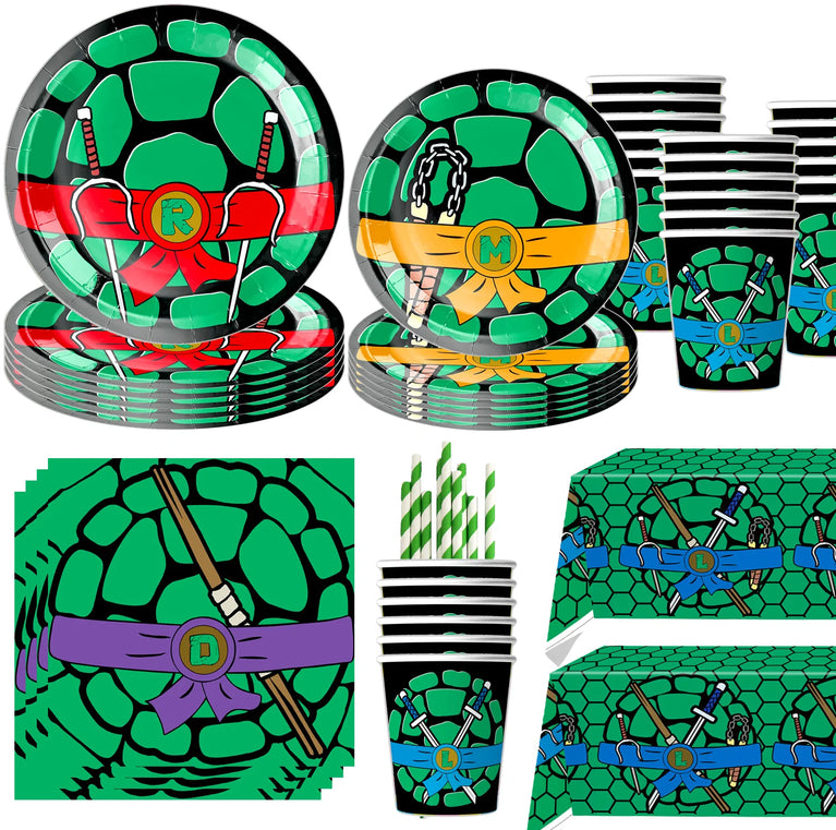 Decoration Birthday Turtlei Disposable Tableware Set Party