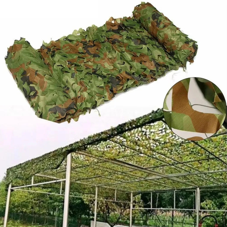 Double-Layer Camouflage Netting | Tactical Outdoor Sunshade & Privacy Cover