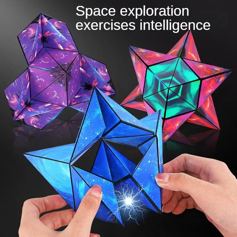 Changeable Magnetic Geometry Cube | 3D Anti-Stress Shape-Shifting Puzzle