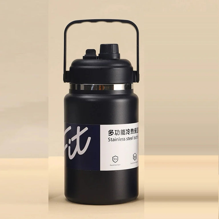 Large Steel Vacuum Insulated Water Tumbler 2000/2500ml Leakproof