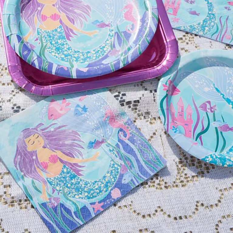 Mermaid Princess Birthday Party Set | Enchanting Disposable Tableware