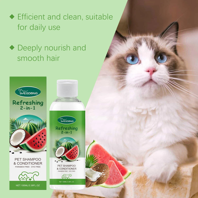 100ml Hypoallergenic 2-in-1 Pet Shampoo & Conditioner