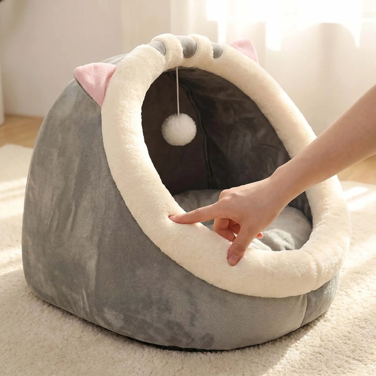 Soft Cozy Cat House Bed Tent Warm Deep Sleep Comfort Nest