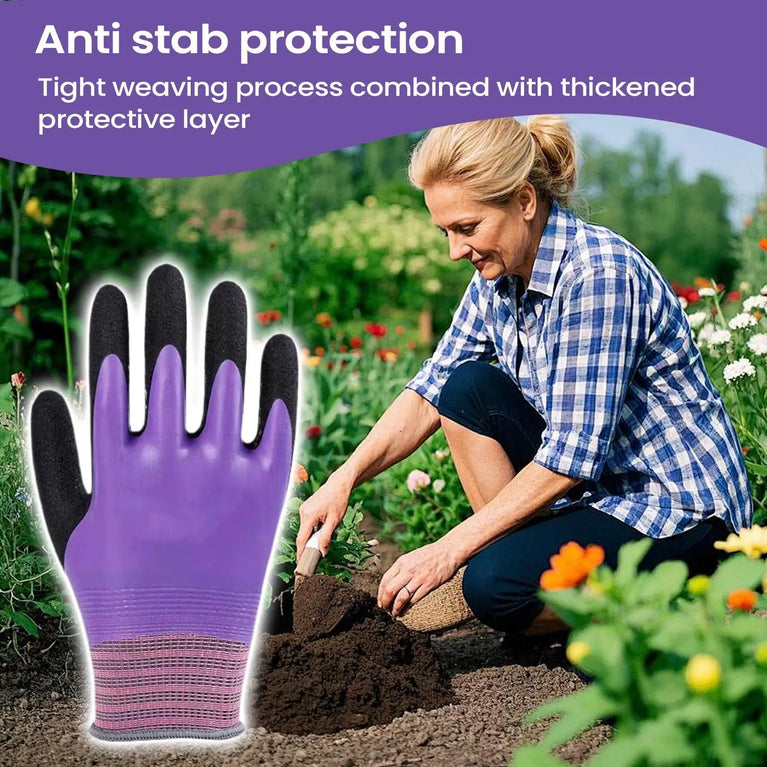 Waterproof Gardening Gloves Non Slip Elastic Protective Work Mitts