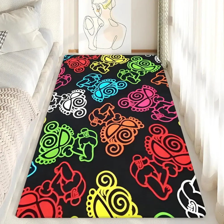 Non-Slip Washable Cartoon Area Rugs for Kids Room and Living