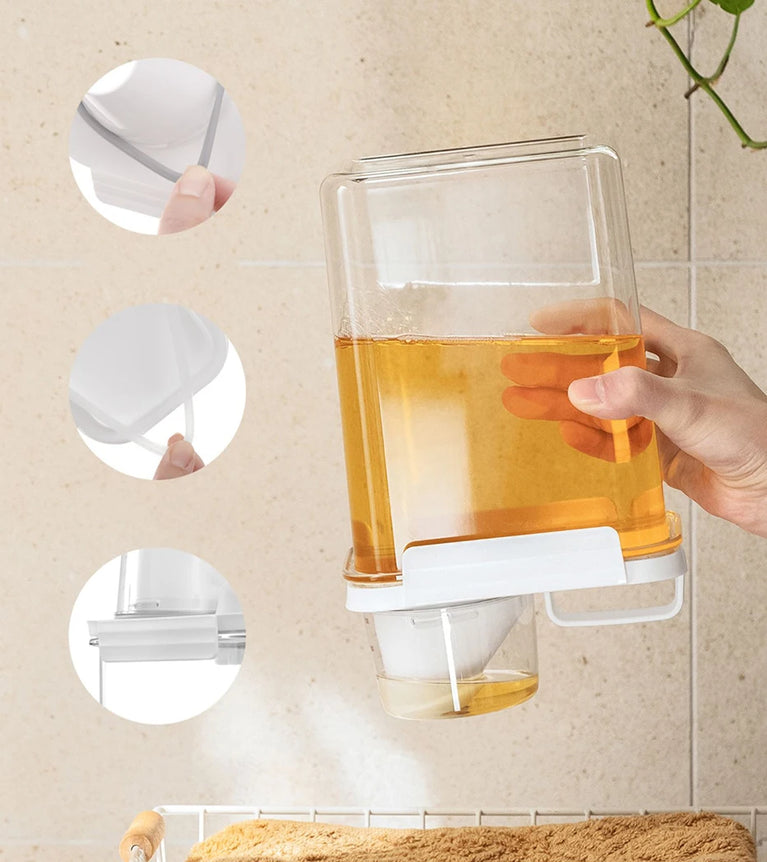 Airtight Laundry Detergent Dispenser Refillable Storage Bottle 1100-2300ML Pump Container