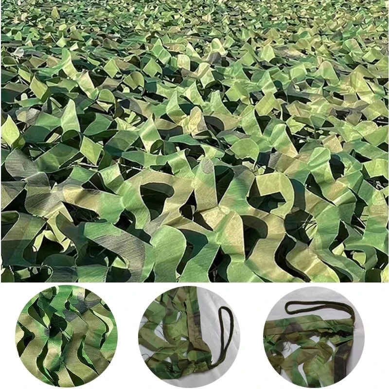 Double-Layer Camouflage Netting | Tactical Outdoor Sunshade & Privacy Cover