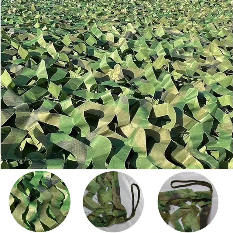 Double-Layer Camouflage Netting | Tactical Outdoor Sunshade & Privacy Cover