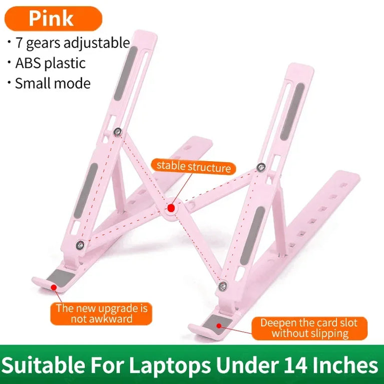 Portable Adjustable Laptop Stand | Foldable Ergonomic Notebook & Tablet Holder