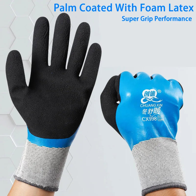 Super Grip Rubber Coated Waterproof Gardening Gloves Anti Slip Work