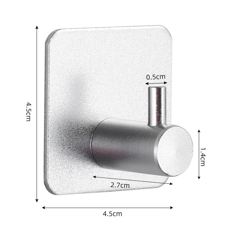 Self Adhesive Wall Hooks Towel Holder Bathroom Door Key Cloth Coat Robe Hanger Kitchen Hardware Rack Bag Hook Organizer