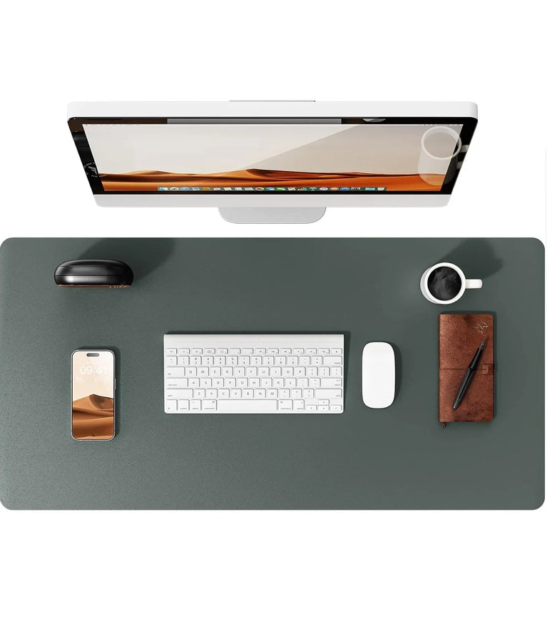 Professional Leather Desk Pad | Large Non-Slip Mouse Pad & Desk Protector