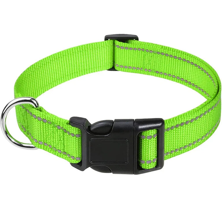 10 Colors Pet Dog Collar Nylon Neck Collar Small Medium Large Dog Chihuahua Reflective