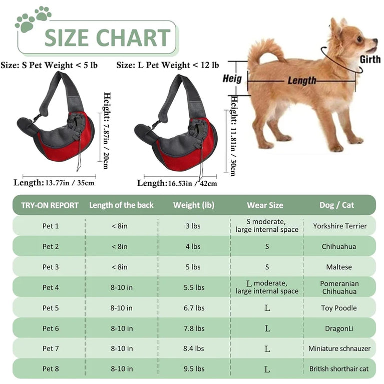 Pet Cat Dog Carrier Backpack Travel Tote Shoulder Bag Sling