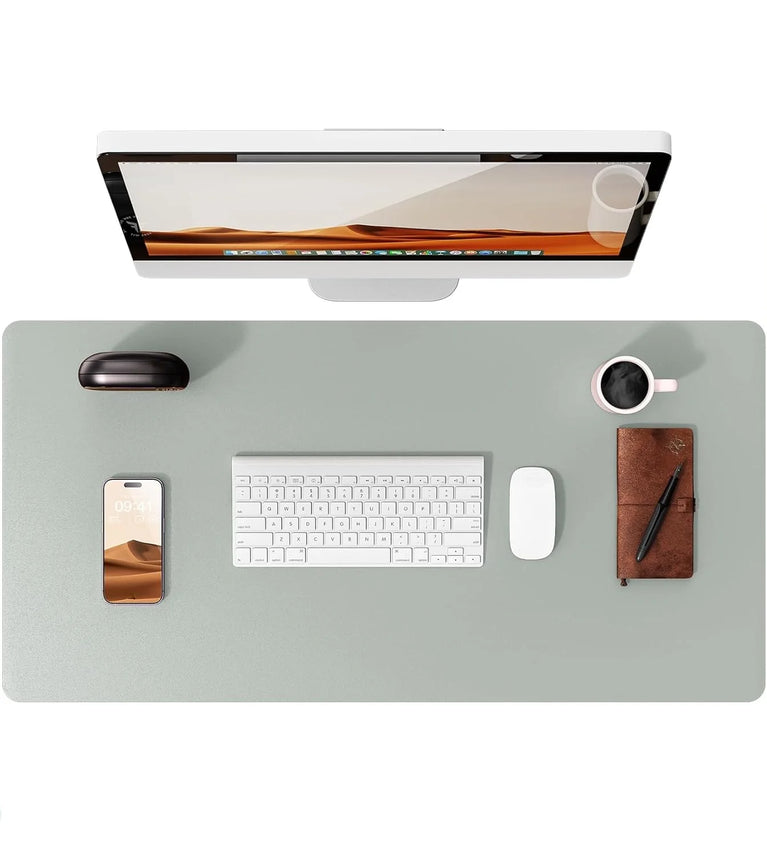 Professional Leather Desk Pad | Large Non-Slip Mouse Pad & Desk Protector